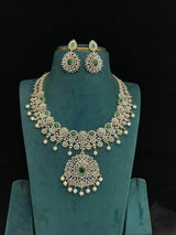 American Diamond Stones Bridal Necklace - Nakshatra Jewels
