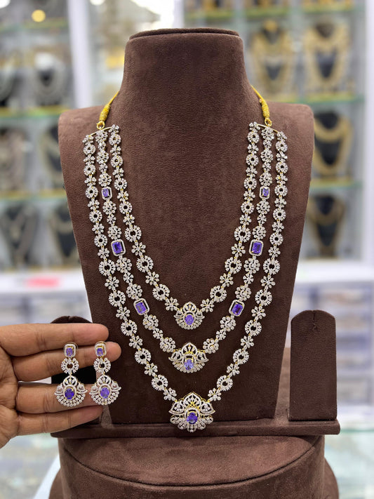 American Diamond Stones Bridal Layer Haram