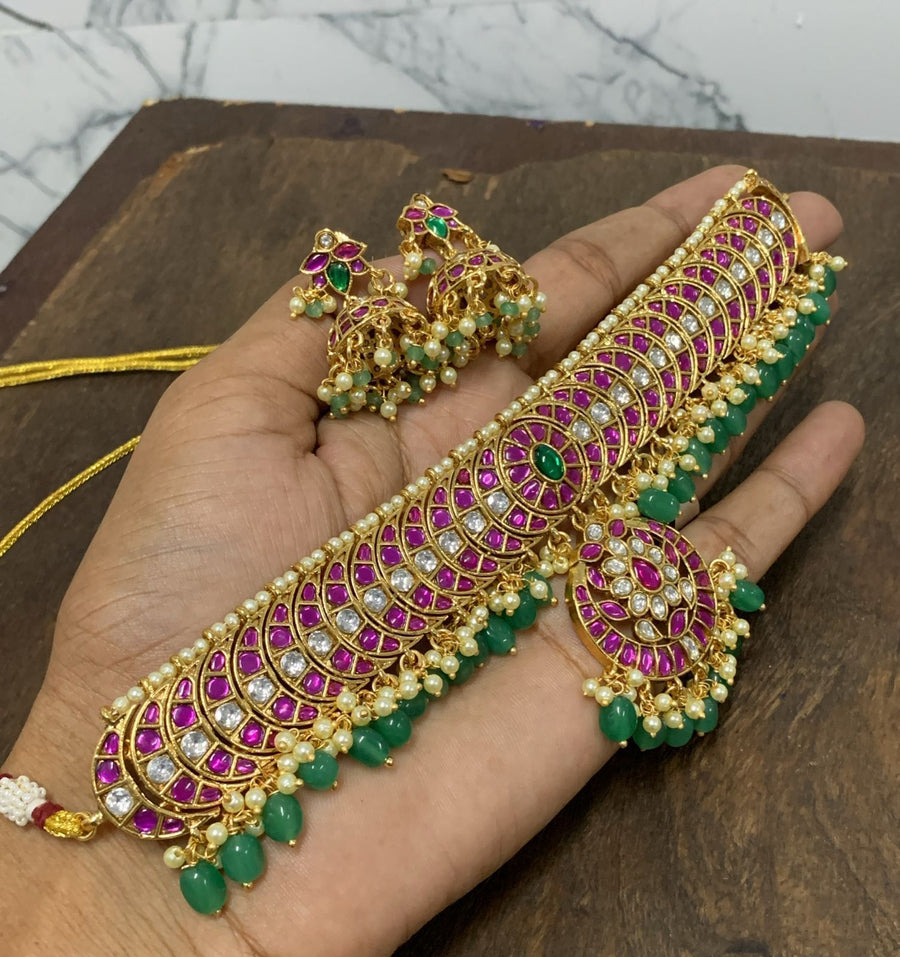 Jaadu Kundan Stones Bridal Choker