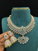 American Diamond Stone Bridal Necklace - Nakshatra Jewels