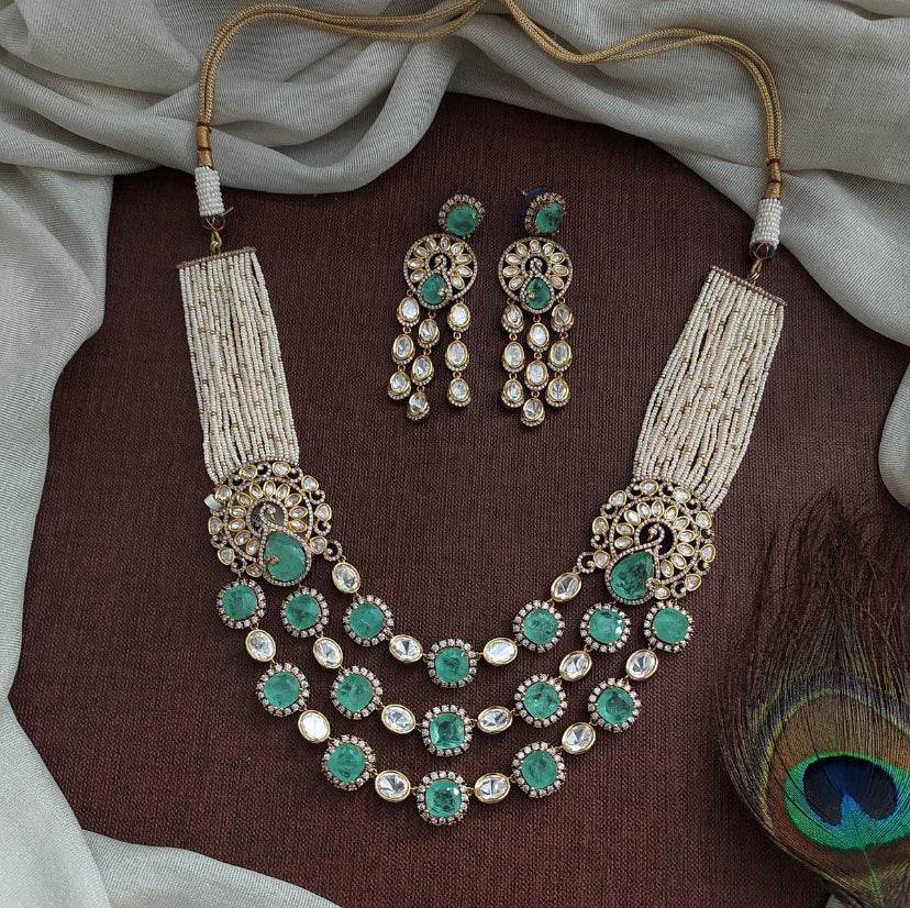 Moissanite and Doublet Stones  Necklace