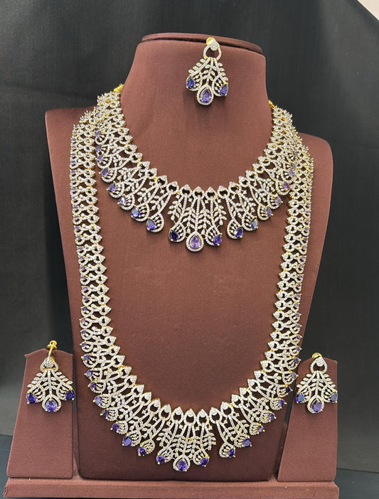 American Diamond Stones Bridal Combo Set