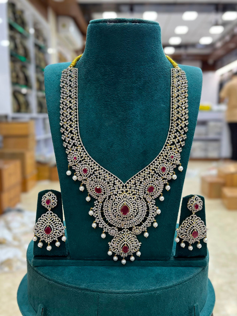 American Diamond Stones Bridal Haram