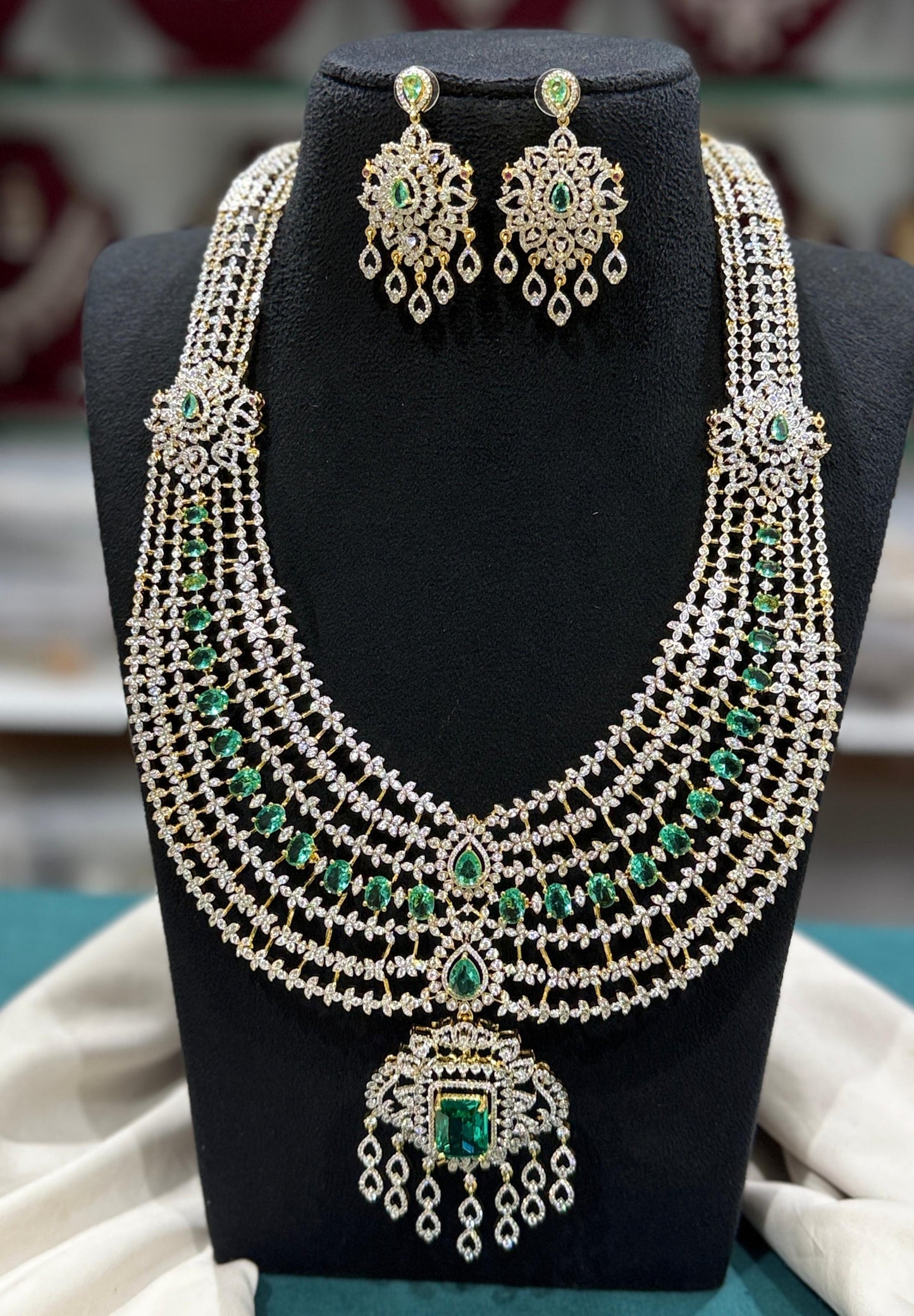 American Diamond Stones Bridal Haram