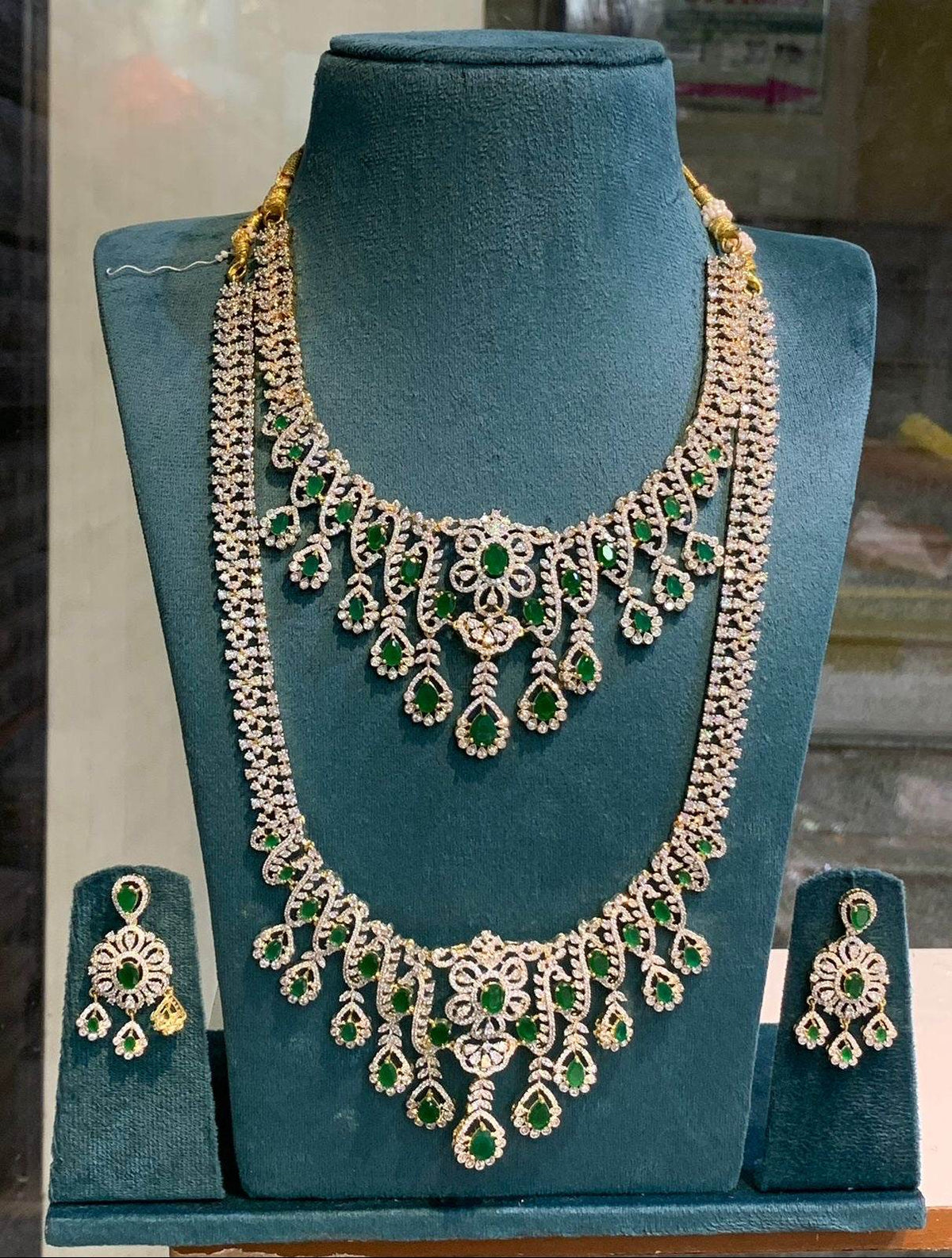 American Diamond Stones Bridal Combo Set
