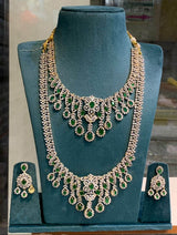 American Diamond Stones Bridal Combo Set - Nakshatra Jewels