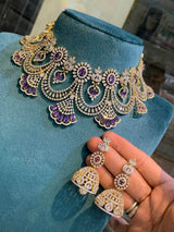 American Diamond Stones Bridal Choker - Nakshatra Jewels