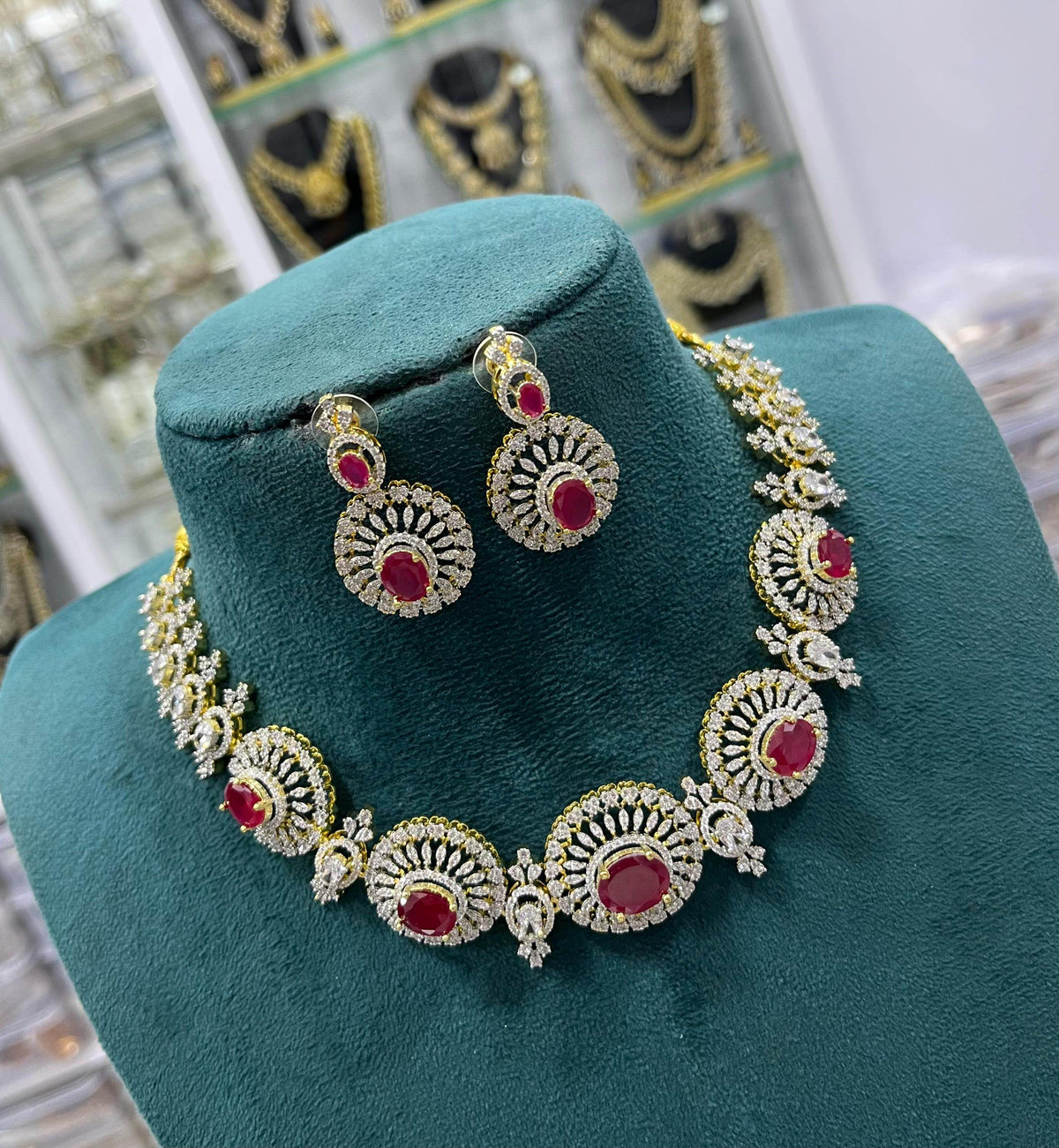 American Diamond Stones Necklace