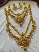 Nakshi Work with Kempu Stones Bridal Combo