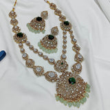 Moissanite & AD Stones Bridal Layer Haram - Nakshatra Jewels