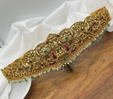 Nagasi work with Jaadu Kundan Stones Bridal Hip Belt - Nakshatra Jewels