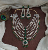 American Diamond Stones Bridal Layer Haram - Nakshatra Jewels