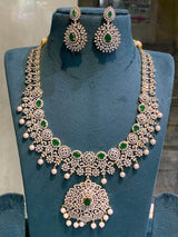 American Diamond Stones Bridal Haram - Nakshatra Jewels