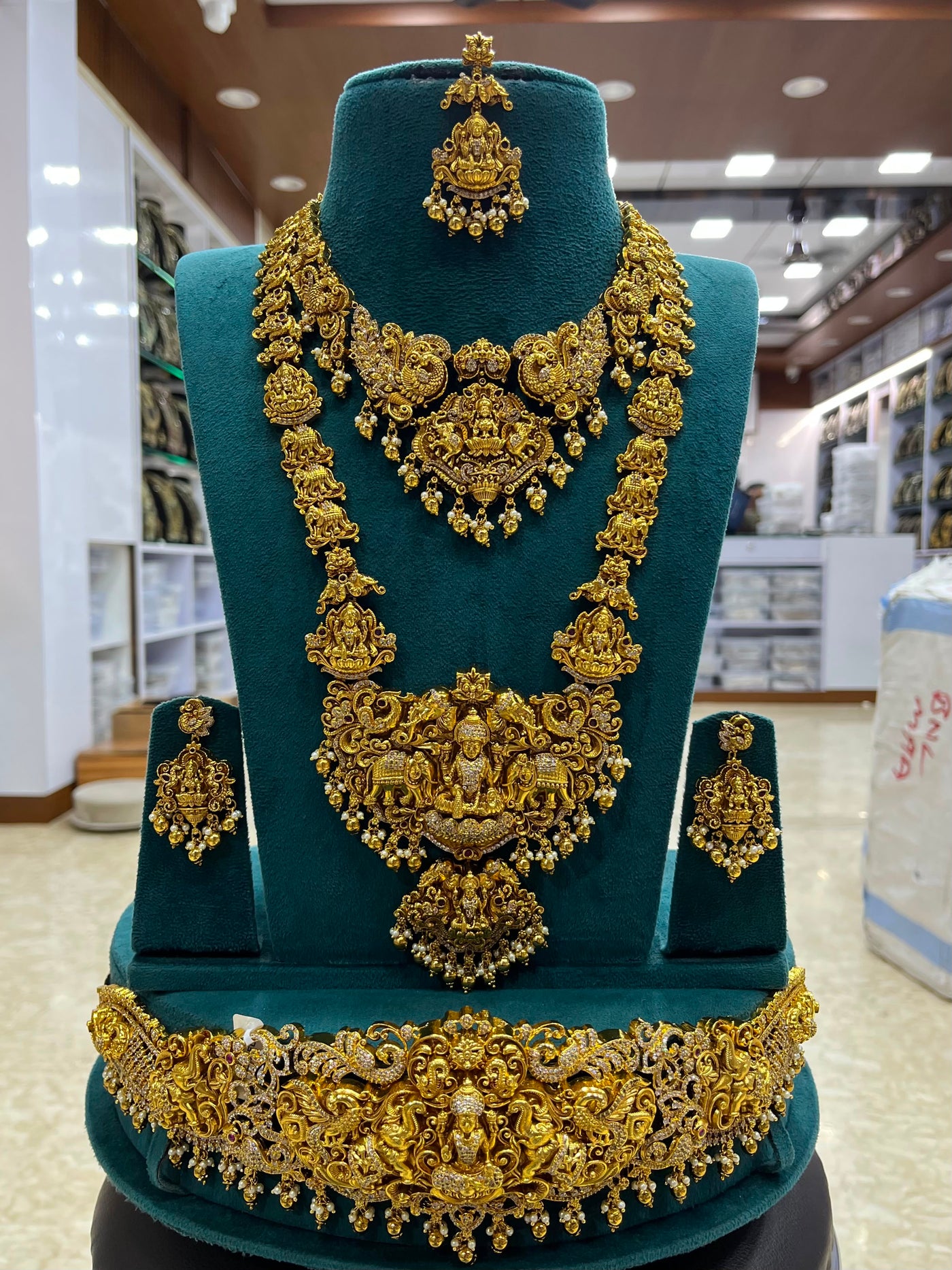 Nakshi Work with AD Stones Bridal Combo