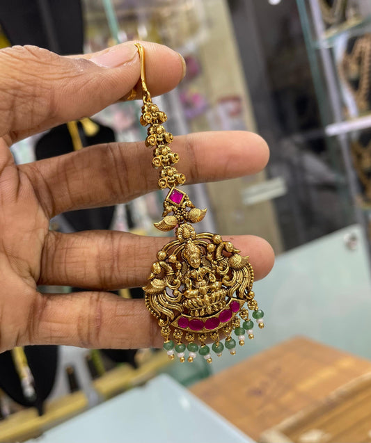 Premium Matt with Kempu Stones Tikka