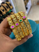 Premium Matt Kempu and AD Stone Bangles