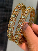 Victorian Polish AD Stone Bangles - Nakshatra Jewels