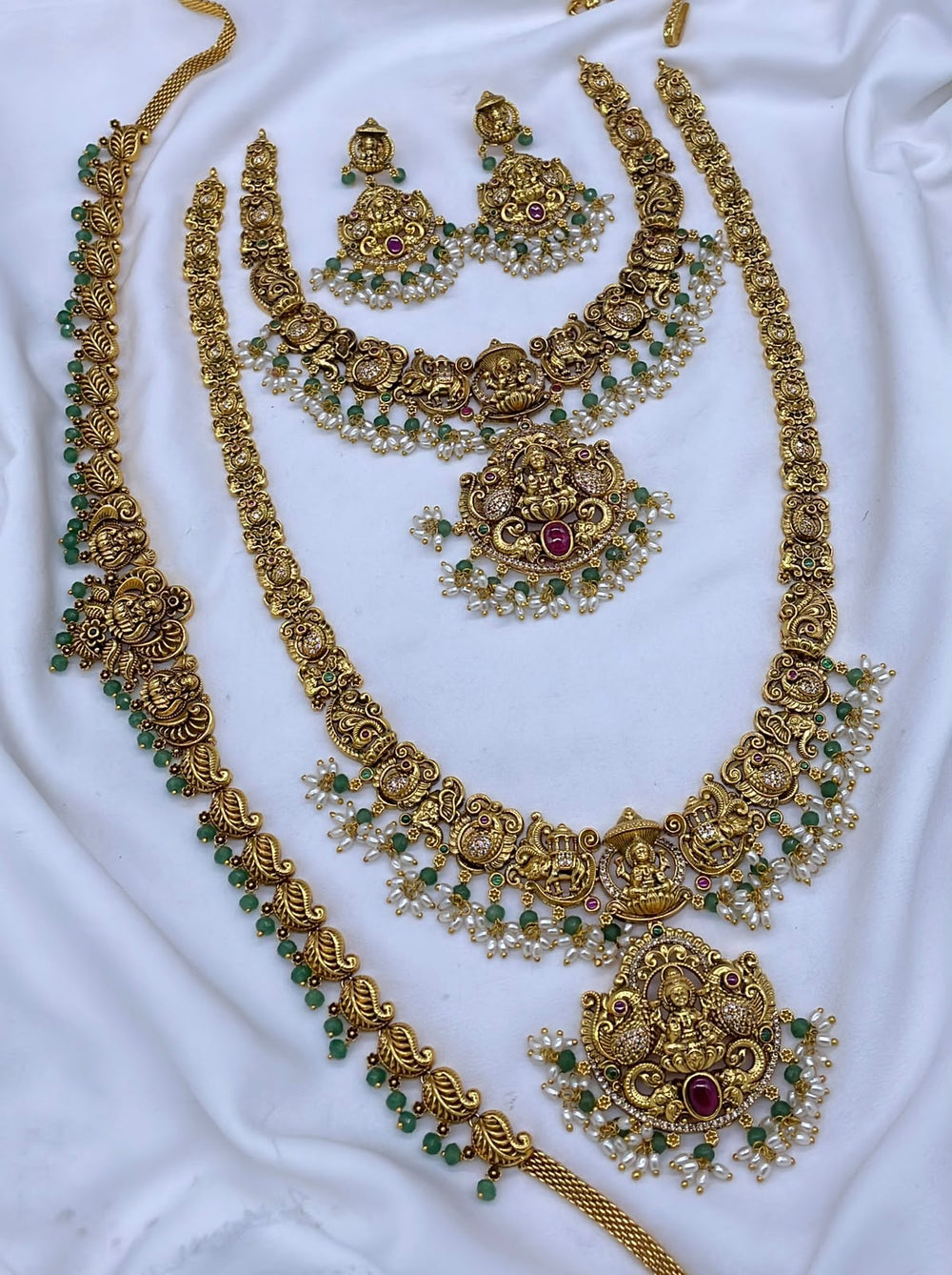 Nakshi Work with AD Stones Bridal Combo Set