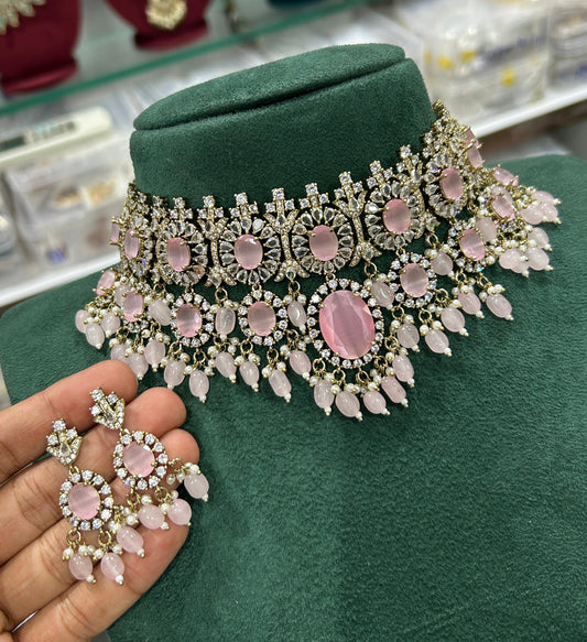 Victorian Polish with AD Stones Bridal Choker