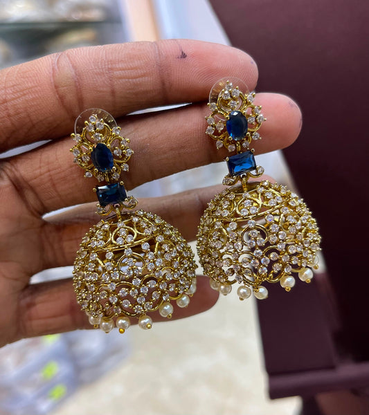 Victorian Polish AD Stone Earrings
