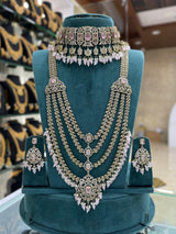 Victorian Polish with AD stones Bridal Set