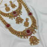 Nagasi Work with Jaadu Kundan Stones Bridal Combo - Nakshatra Jewels