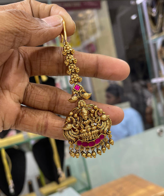 Premium Matt with Kempu Stones Tikka