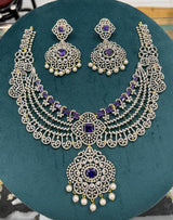 American Diamond Stones Bridal Necklace - Nakshatra Jewels
