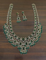 Victorian Polish with AD Stones Haram - Nakshatra Jewels