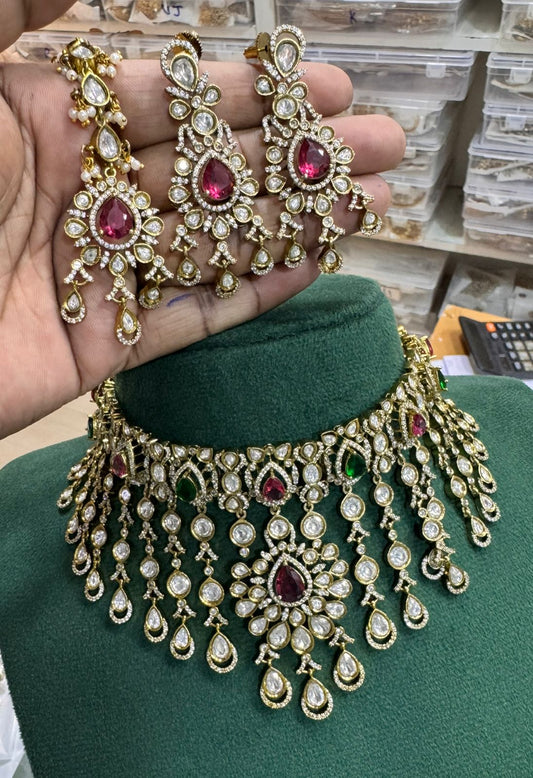 Victorian Polish with AD Stone Choker