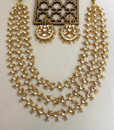 Pachi Kundan Stones Bridal Layer Haram - Nakshatra Jewels