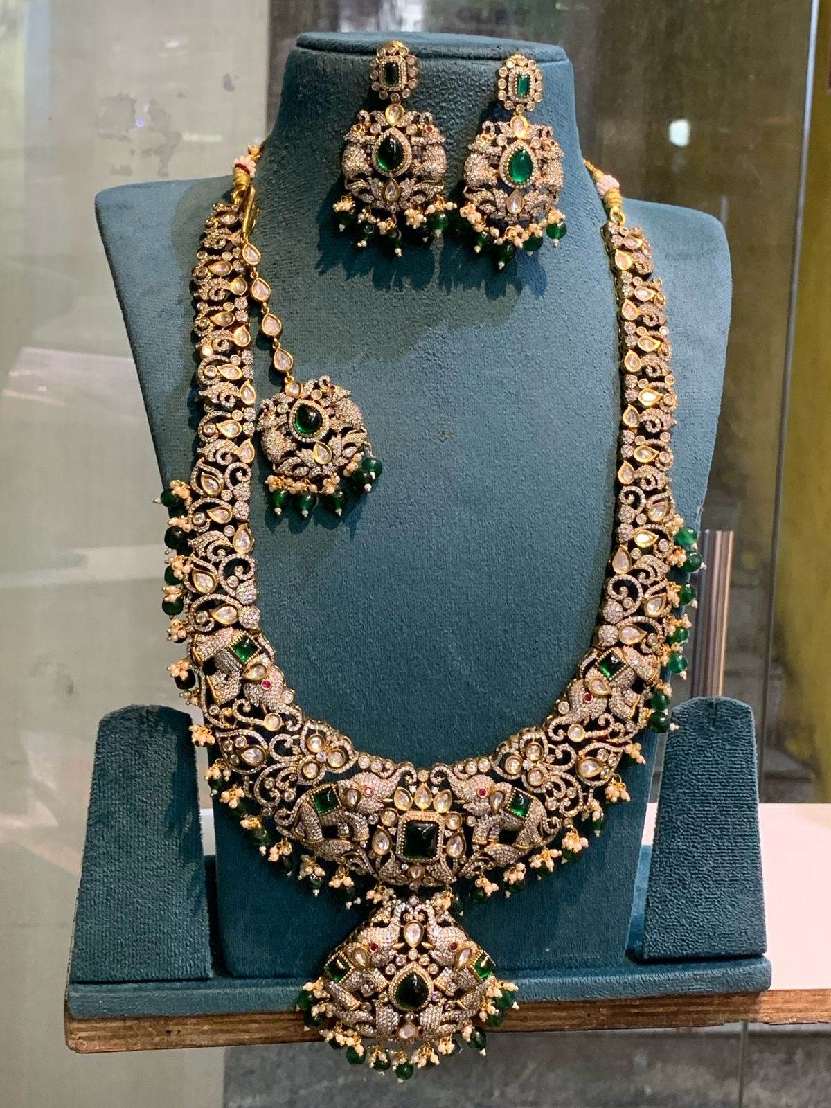 Victorian Polish with AD Stones Bridal Haram