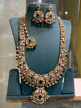 Victorian Polish with AD Stones Bridal Haram - Nakshatra Jewels