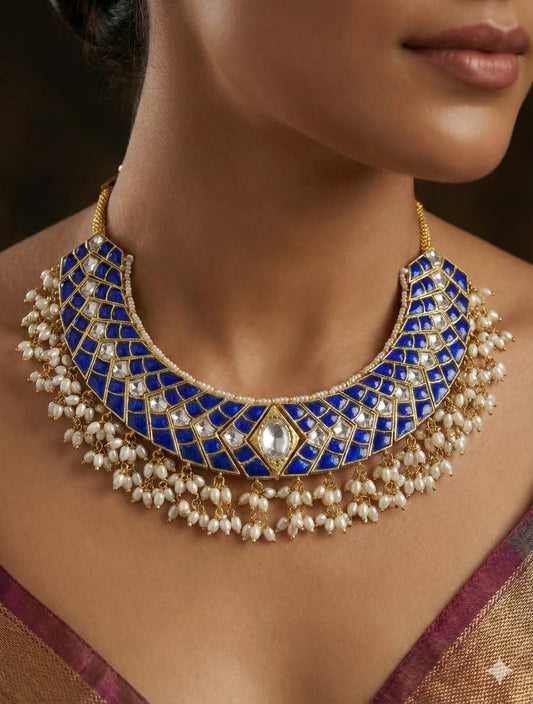 Jaadu Kundan Stones Bridal Necklace