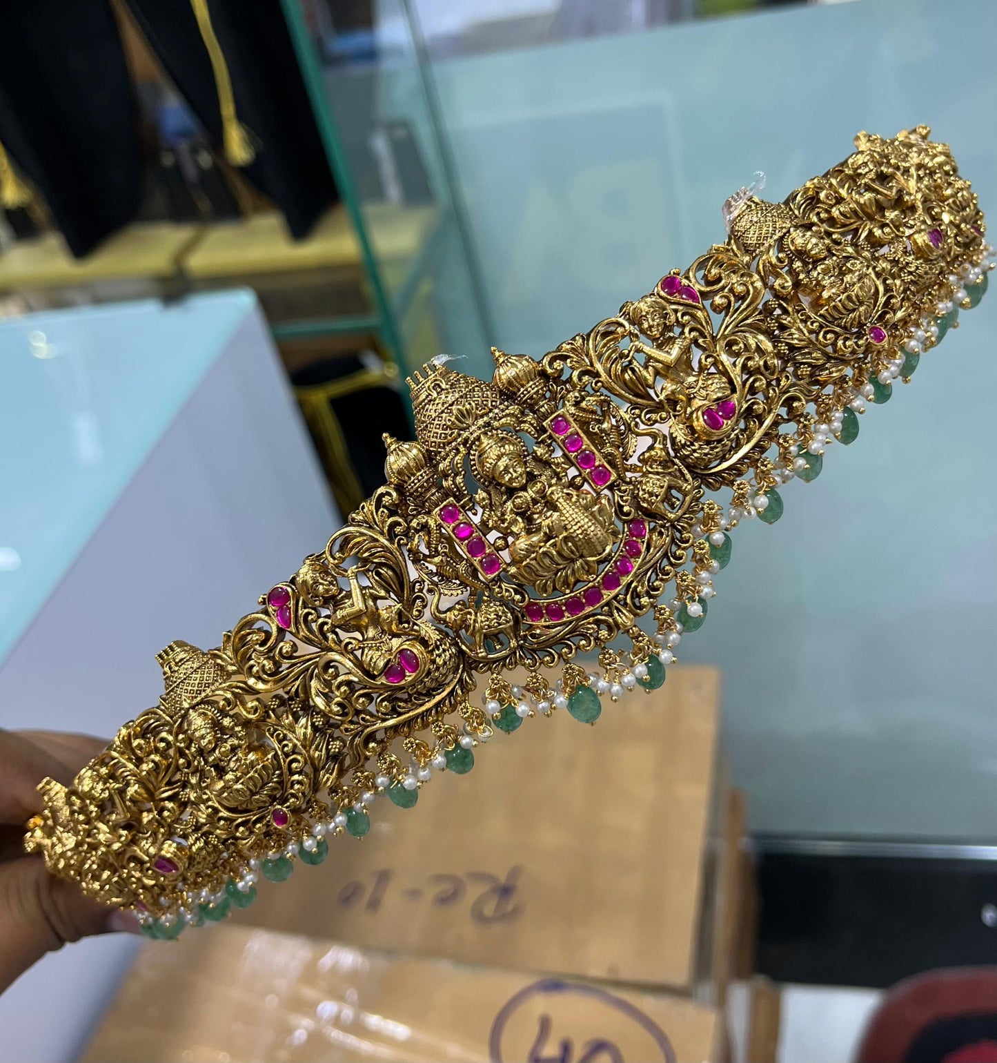 Nagasi Work with Kundan Stones Bridal Hip Belt