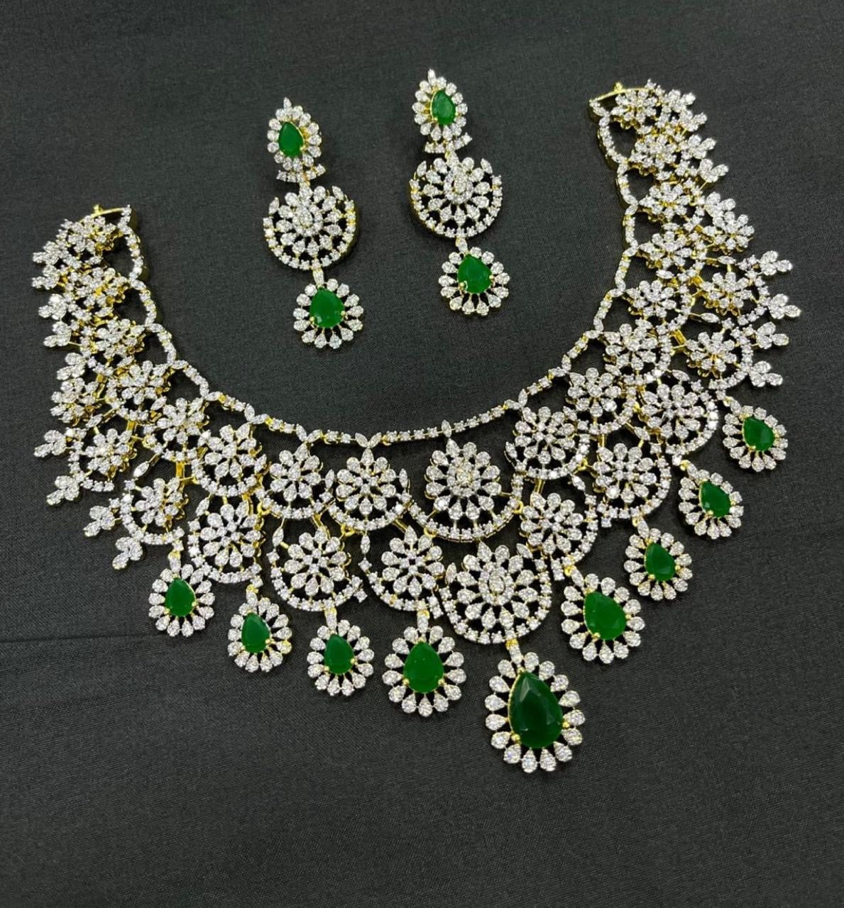 American Diamond Stones Bridal Necklace
