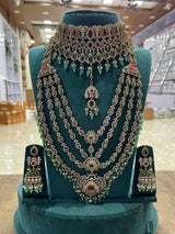 Victorian Polish with AD stones Bridal Set