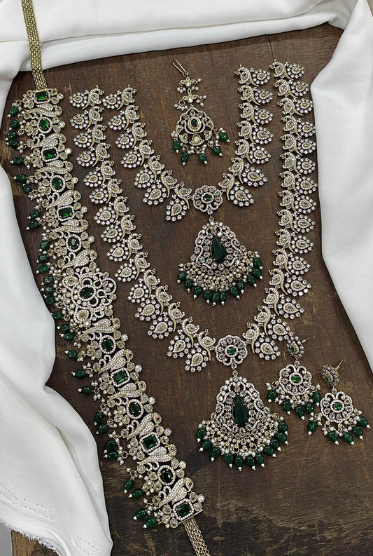 Victorian Polish with AD Stones Combo Set - Nakshatra Jewels