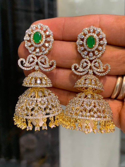 AD Stones Bridal Earrings - Nakshatra Jewels