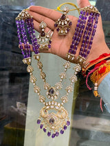 Moissanite & AD Stones Bridal Beads Haram - Nakshatra Jewels