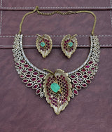 Victorian Polish with AD Stones Designer Necklace