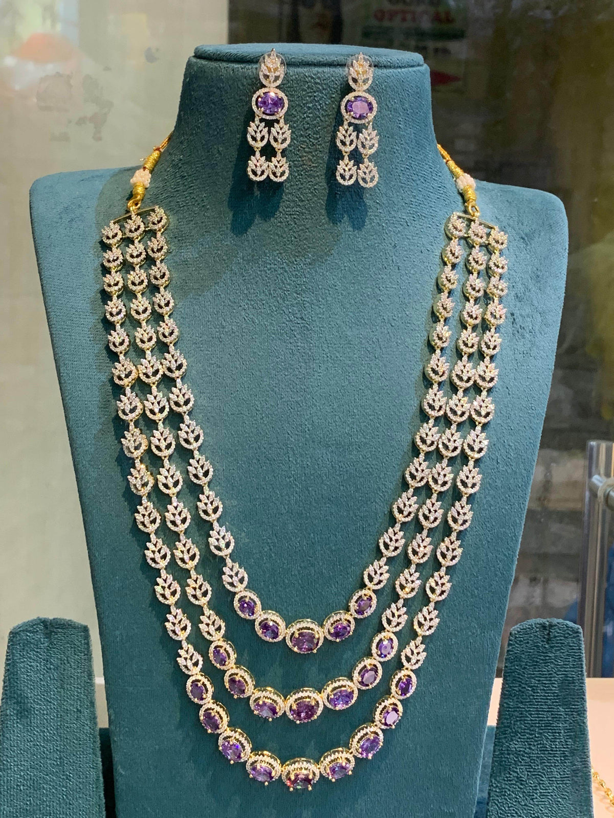 American Diamond Stones Bridal Layer Haram