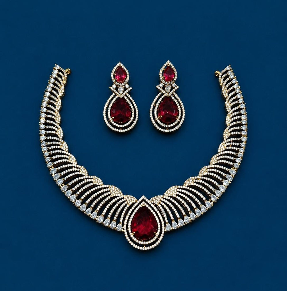 Victorian Polish AD Stones Necklace