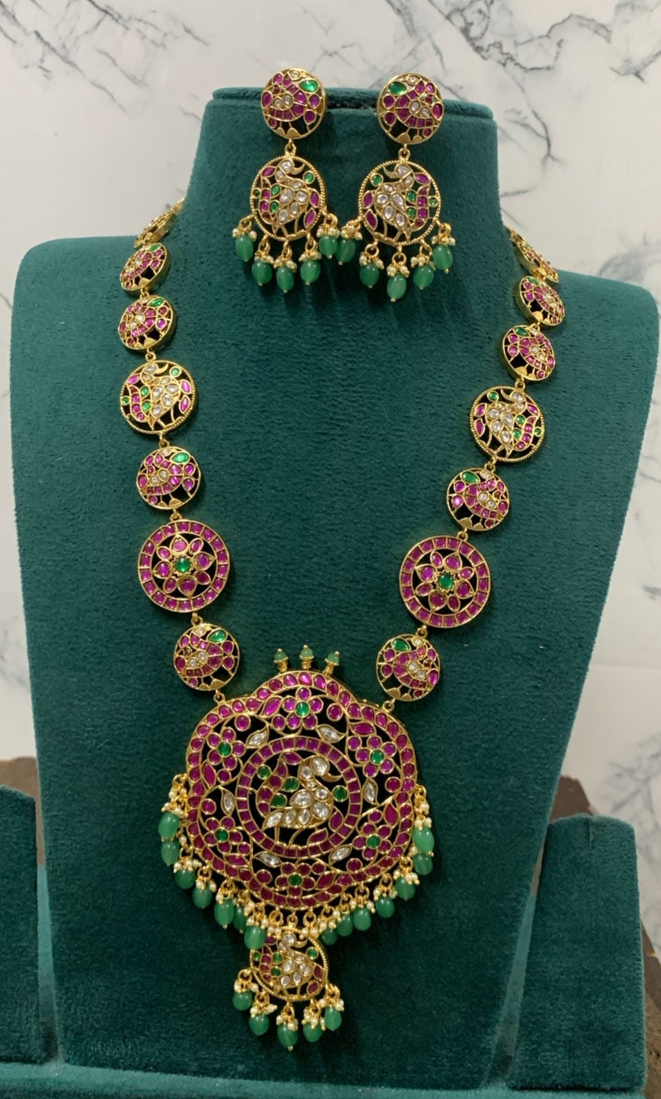 Nakshi Work with Kundan & AD Stones Bridal Haram