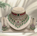 Victorian Polish AD Stones Bridal Choker