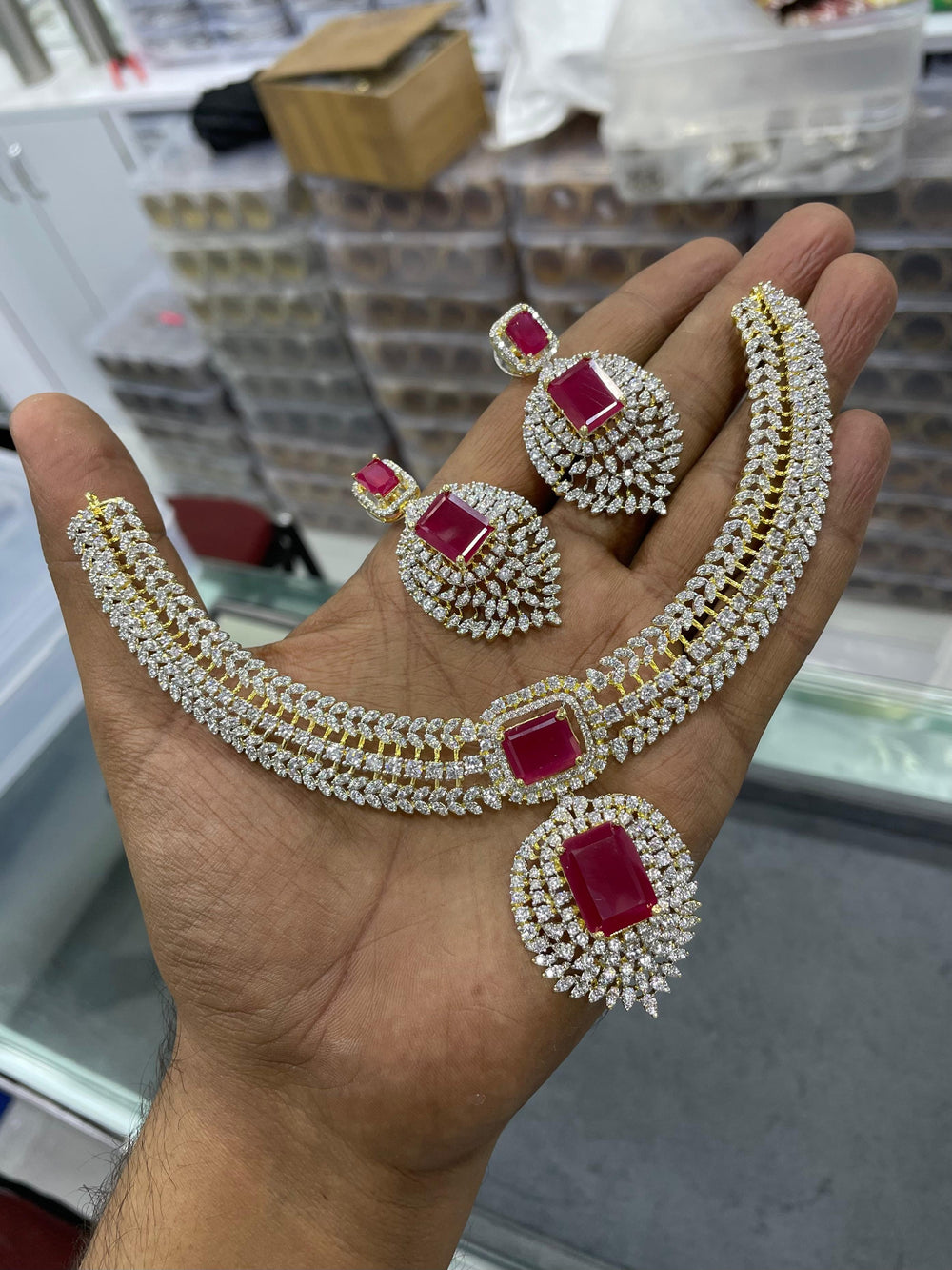 American Diamond Stones Necklace