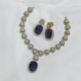 Victorian Polish with AD Stones Necklace - Nakshatra Jewels