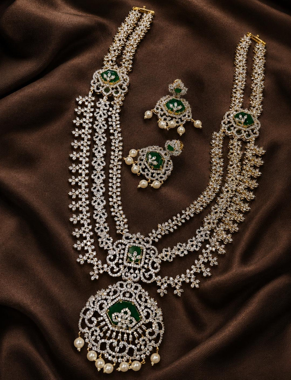 American Diamond Stones Bridal Layer Haram