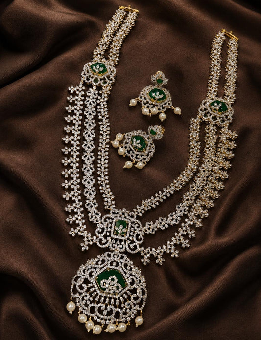 American Diamond Stones Bridal Layer Haram