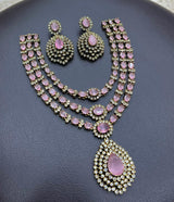 Victorian Polish with AD Stones Necklace